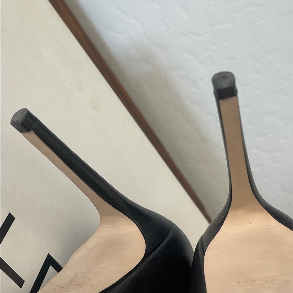 ALDO MYRONA BOOTS Black Leather Pointed Tor Side Zipper Stiletto Heel Size 8.5 - Picture 6 of 16